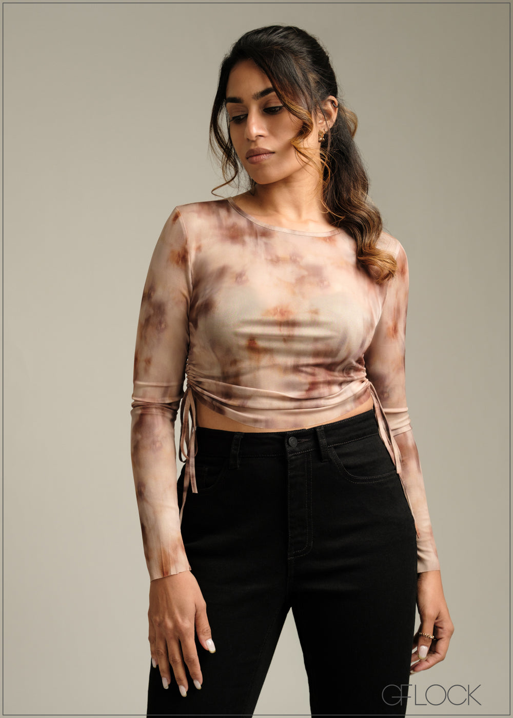 Side Ruched Crop Top - 190925