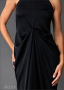Halter Neck Pleat Detail Maxi Dress - 020525