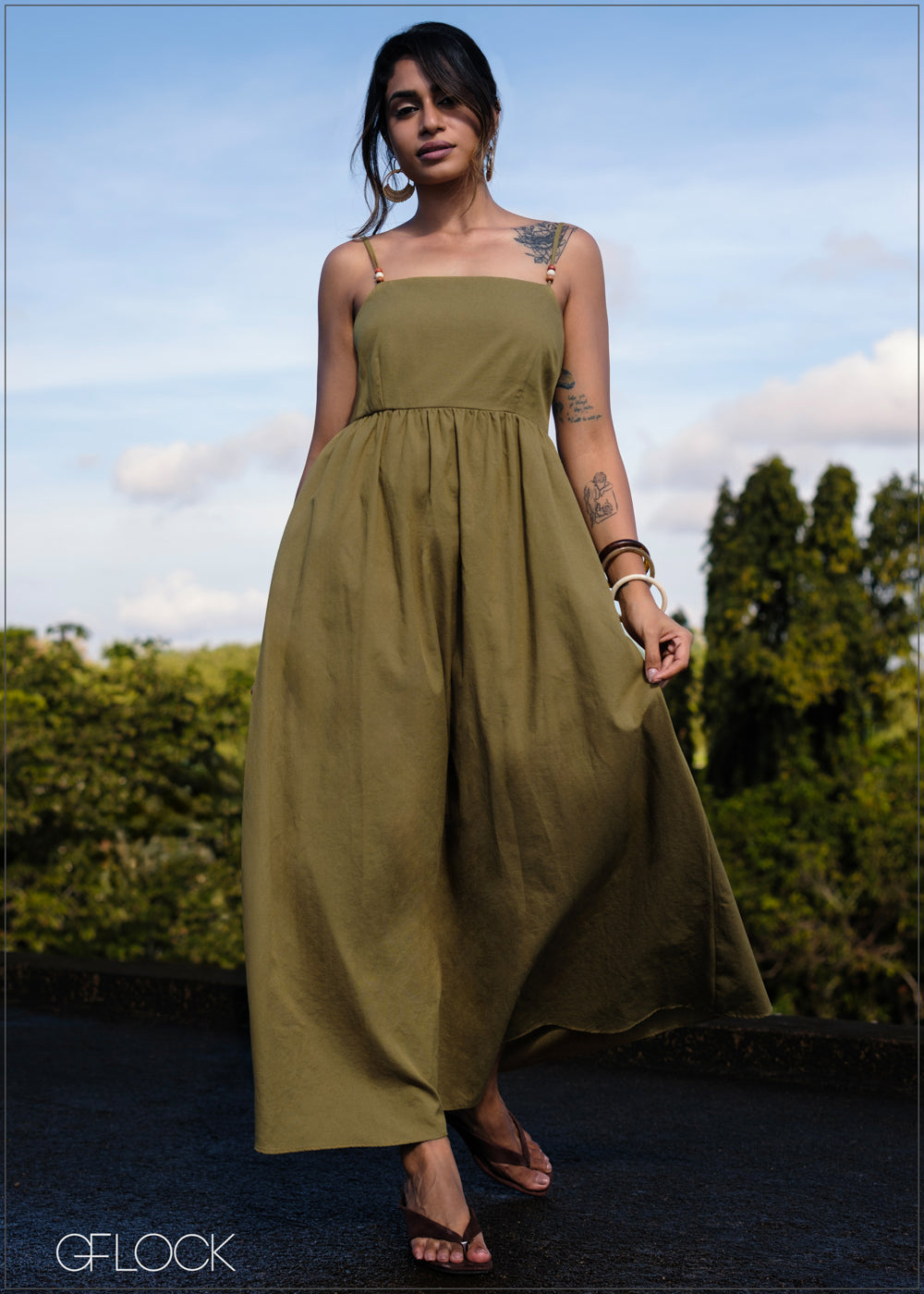 Beaded Strappy Maxi Dress - 171025