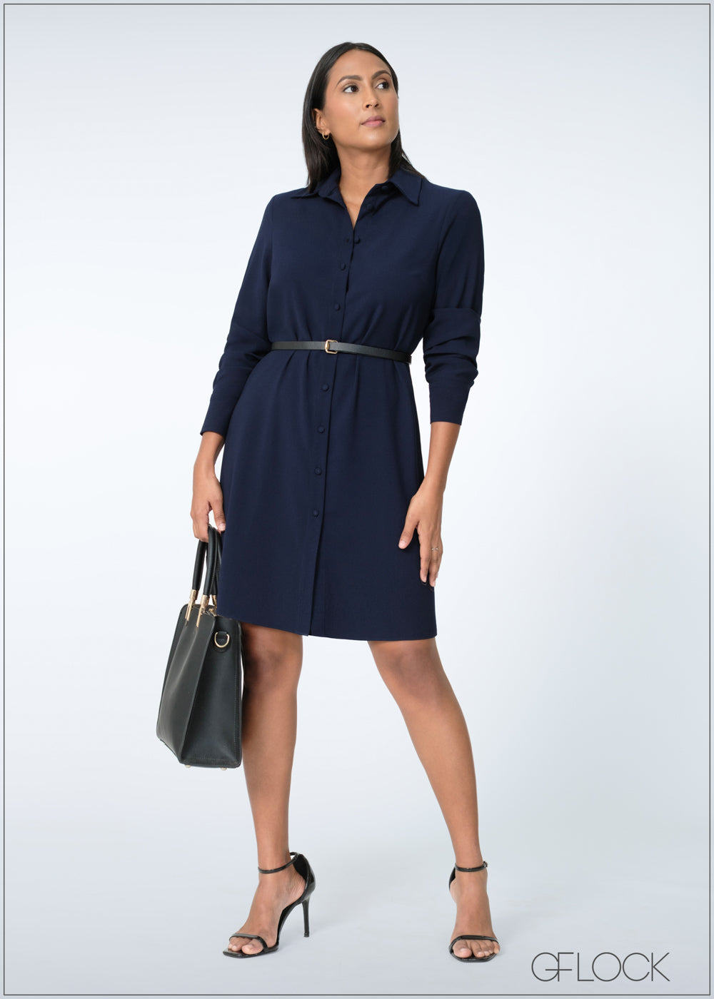 Long Sleeve Shirt Dress - 200625