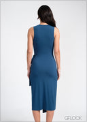 Sleeveless Wrap Dress - 310325