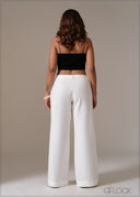 Low Waist Linen Pant - Short Length - 111225