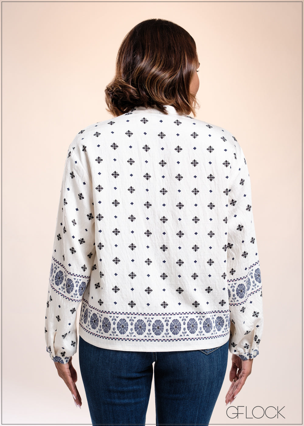 Border Printed Top - 040825