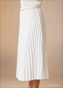 Pleated Midi Skirt - 180926
