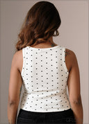 Polka Dot Sleeveless Tee - 121026