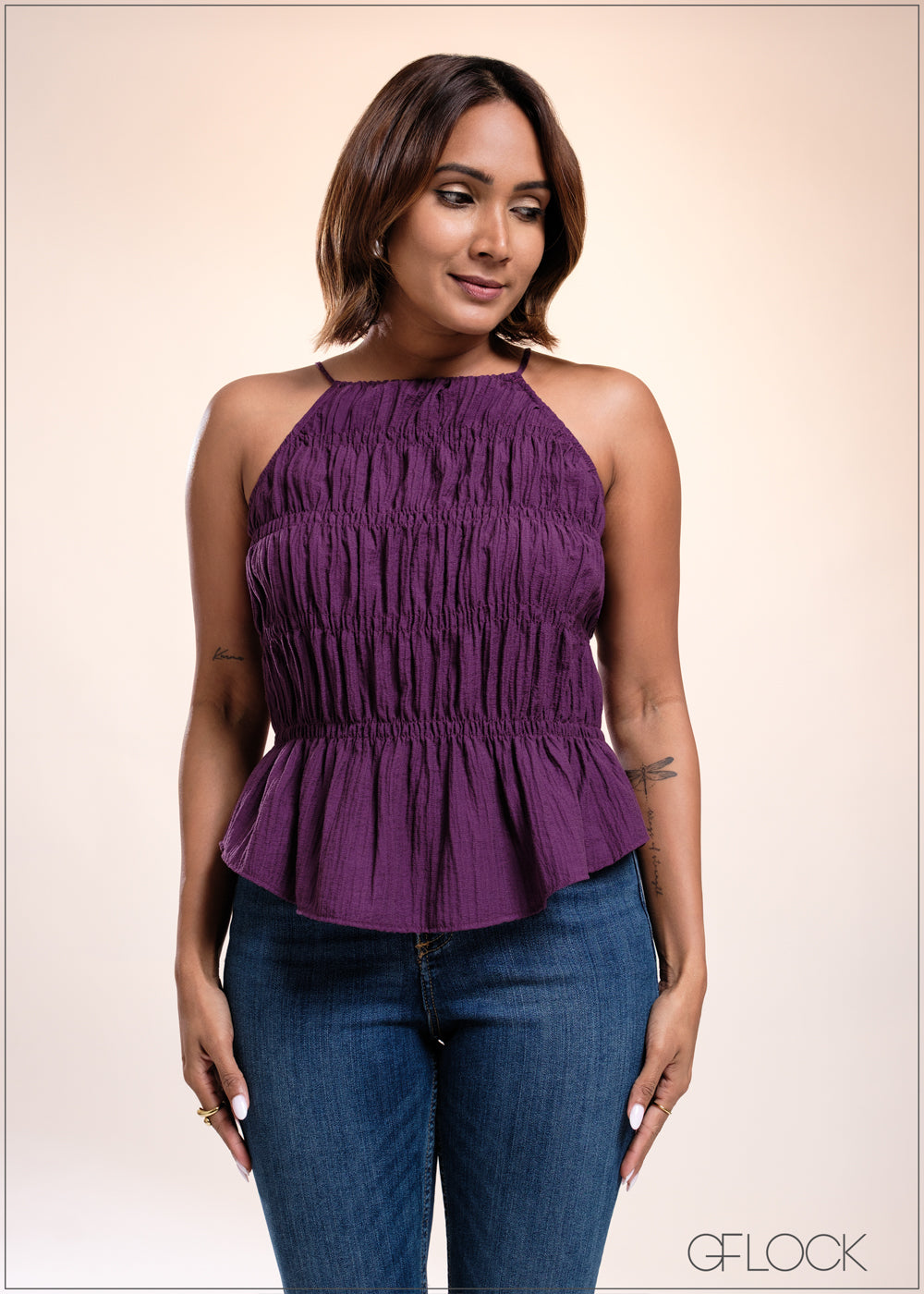 Gathered Crop Top - 040825