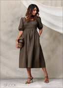 Cotton Midi Dress - 020326