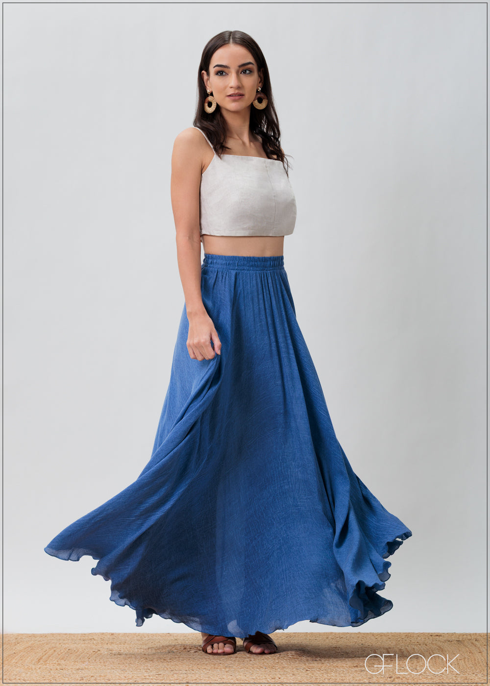 Hand Dyed Maxi Skirt - 070425
