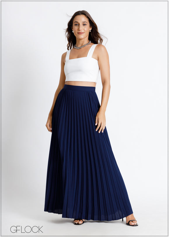 Pleated Maxi Skirt - 150724