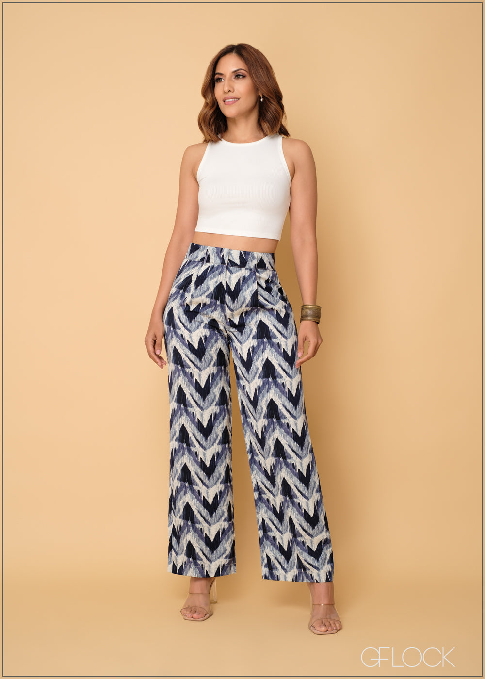 Printed Wide Leg Pant - 220324