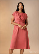 Flutter Sleeve Midi Dress - 180926