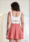 High Waisted Skater Skirt - 271023