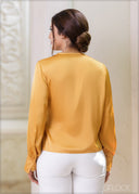 Long Sleeve Wrap Detail Top - 101123