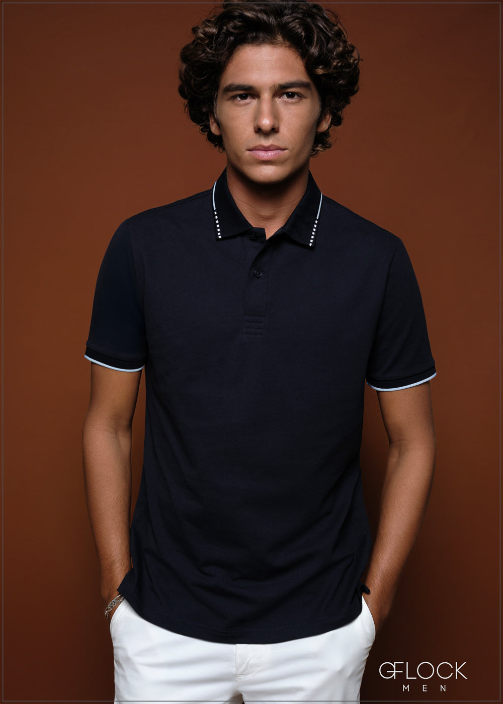 Dot Collar Polo T-Shirt - 080425