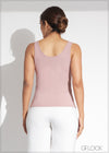 Sleeveless Scoop Neck Top - 070823