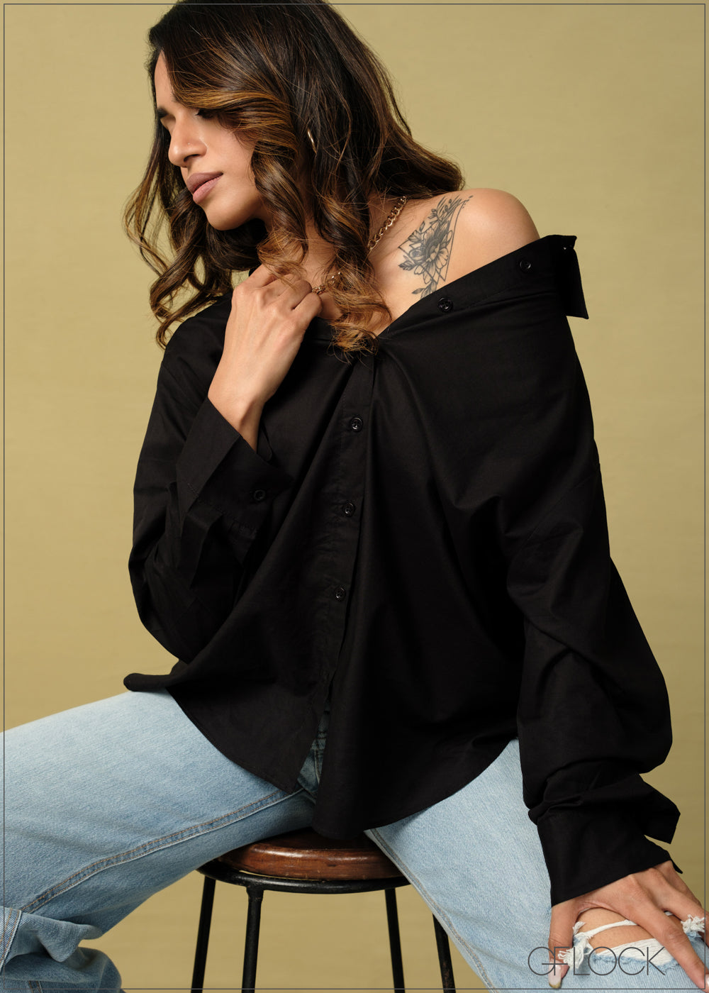 Solid Oversized Shirt - 260925