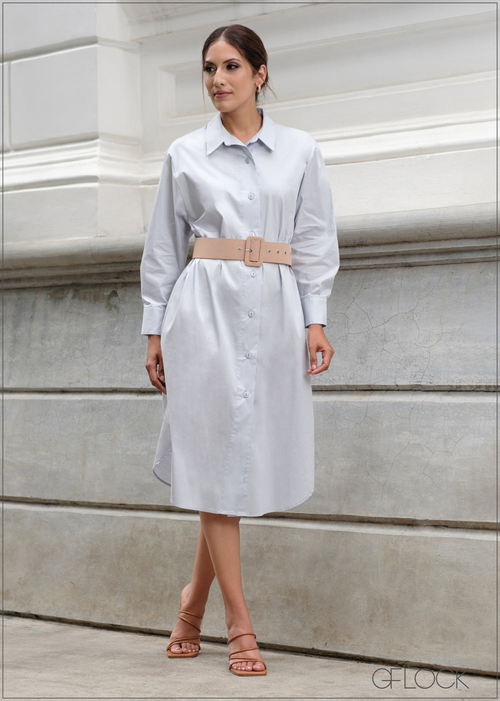 Long Sleeve Shirt Dress - 140723