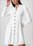 Long Sleeve Blazer Dress - 230926W