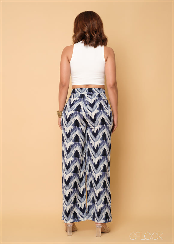 Printed Wide Leg Pant - 220324