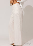 High Waist Stretch Linen Pant - 120826