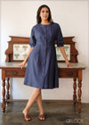 Button Down Linen Dress - 010923