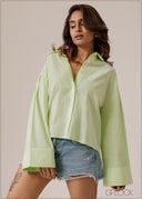 Wide Sleeve Detailed Shirt - 280926