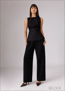 Pleated Barrel Pant - 080526