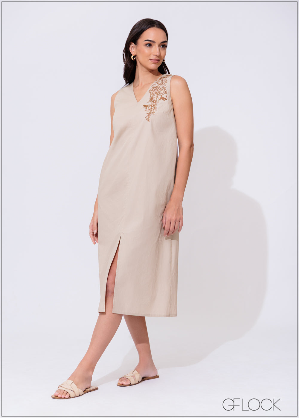 Slit Detail Dress - 300425