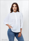 Mandarin Collar Volume Shirt - 030723