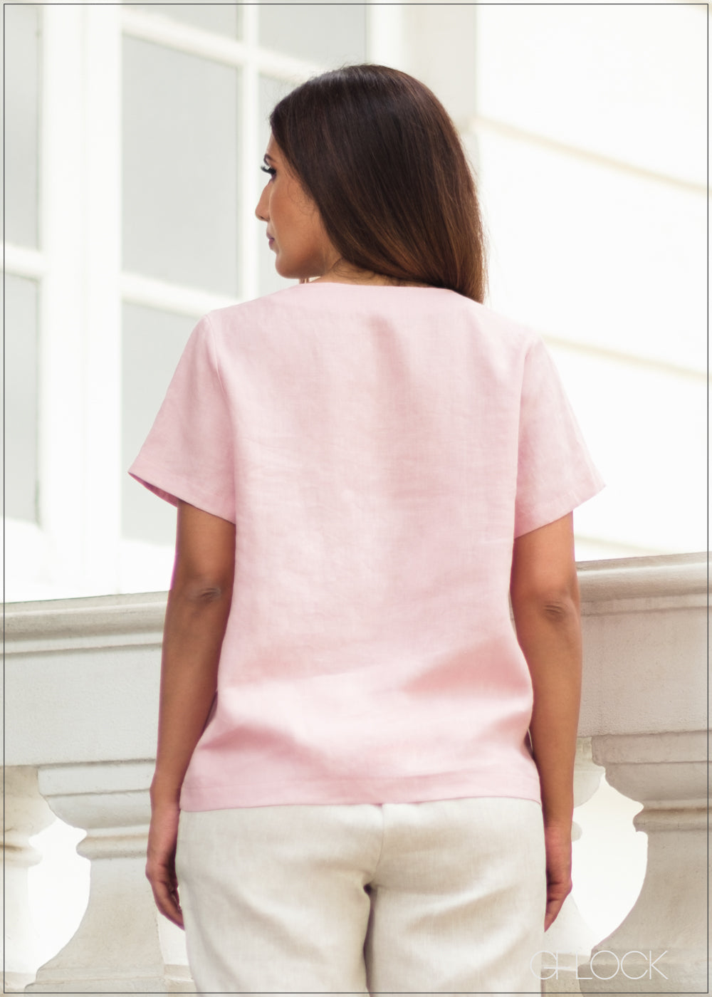 V-Neck Short Sleeve Top - 040823