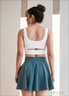 High Waisted Skater Skirt - 271023