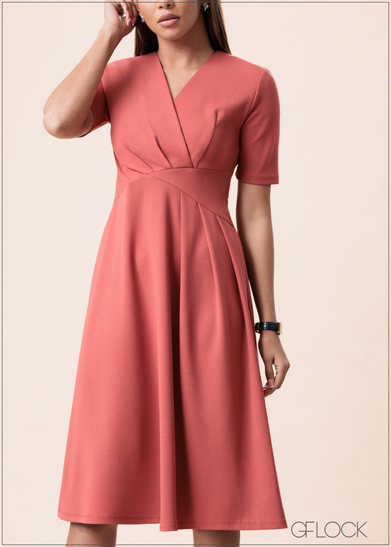 V-Neck Dress - 160525