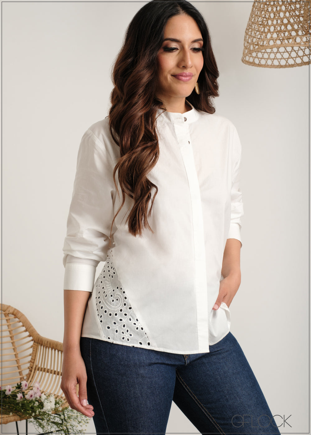 Lace Detailed Shirt - 060625