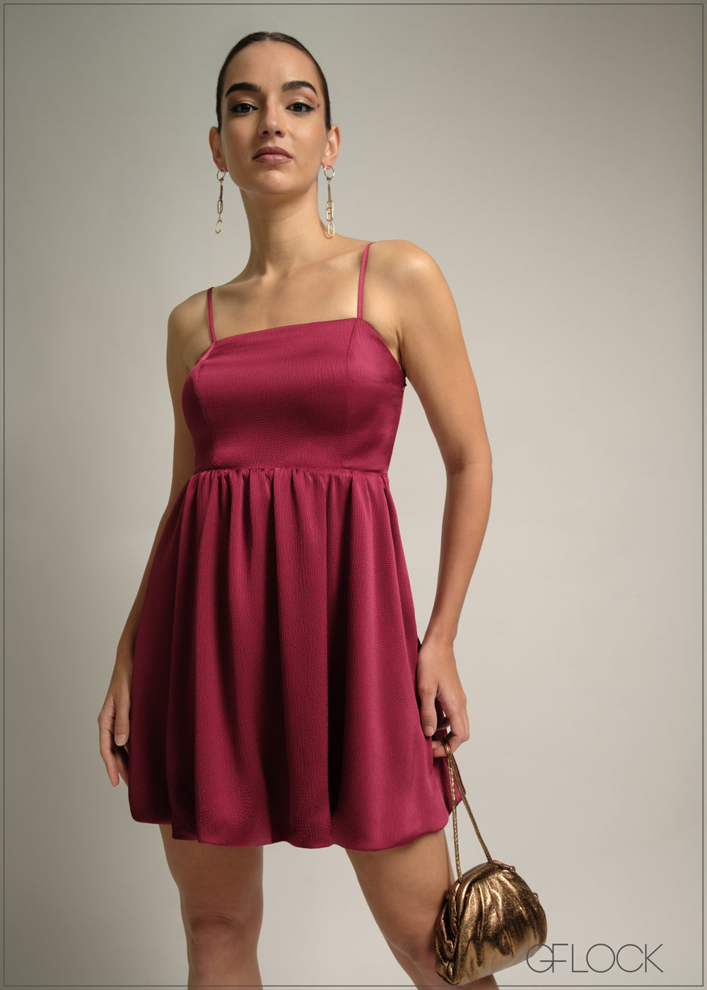 Balloon Detailed Mini Dress - 220825