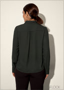 Long Sleeve Top With Ruched Detail - 120224