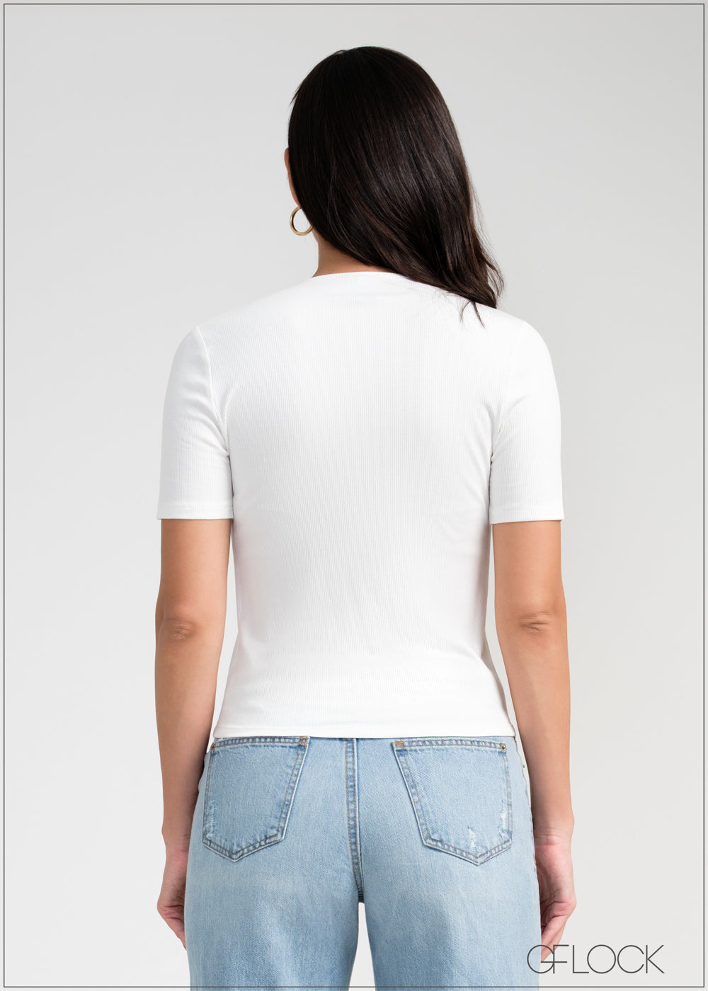 Short Sleeve Ribbed T-Shirt - 050925