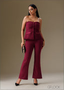 Sweetheart Neck Detailed Top - 121225