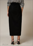 Black Denim Skirt - 230226D