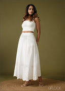 Embroidery Detail Skirt - 100726