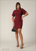 Sleeve Detailed Midi Dress - 090326