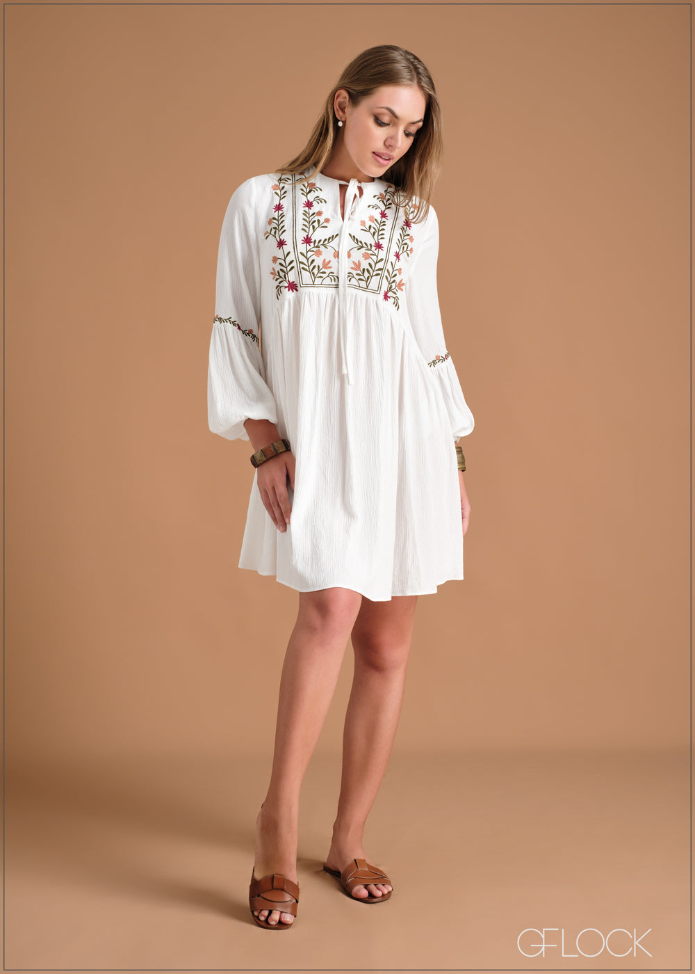 Embroidery Mini Dress - 220324