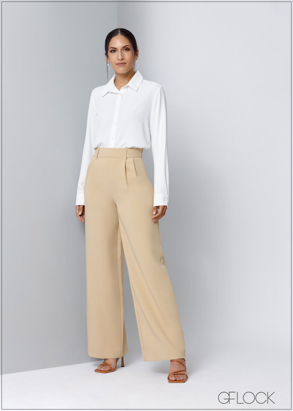 High Waisted Pleated Pant - 120623