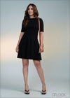 Short Sleeve Skater Dress - 050724