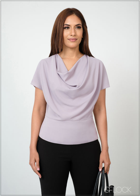 Top With Cowl Neck - 210524