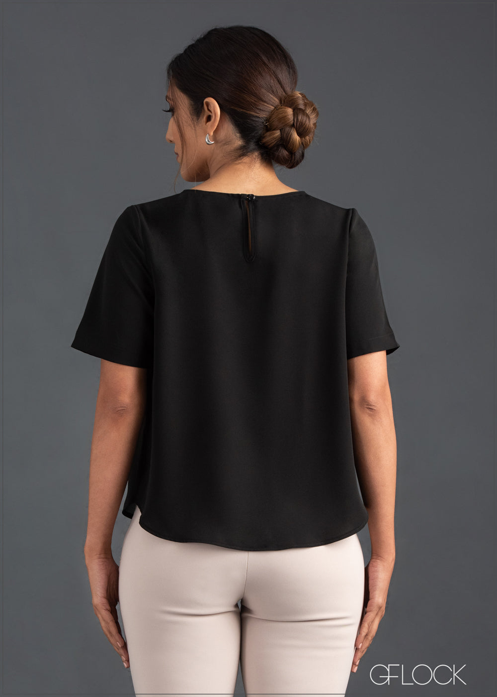 Short Sleeve Basic Top - 230623