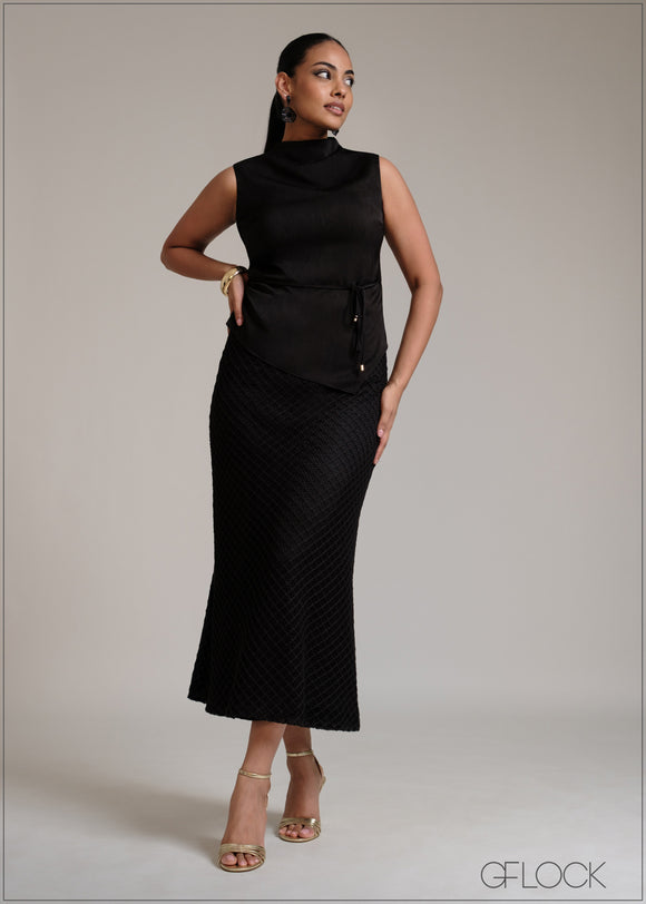 High Waist Maxi Skirt - 311025