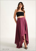 High Waist Handkerchief Skirt - 060226