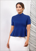 High Neck Peplum Top - 180923