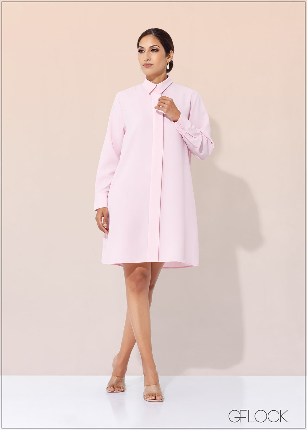 Long Sleeve Shirt Dress - 240723