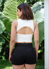 Back Cutout Detail Crop Top - 080524